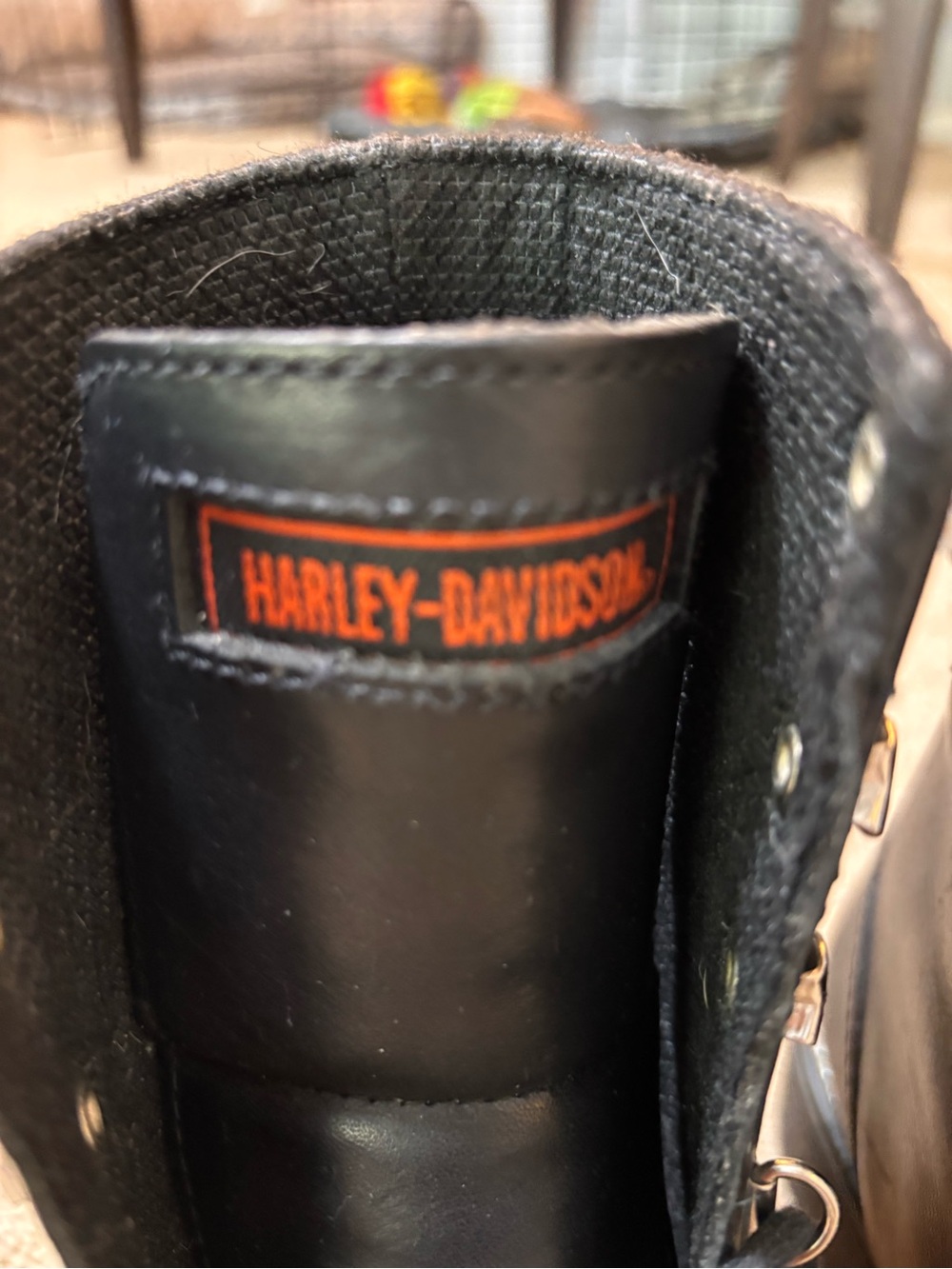 Vintage Harley Davidson 81110 Women’s 6 Black Leather Lace Up Moto Biker Boots - Picture 4 of 14
